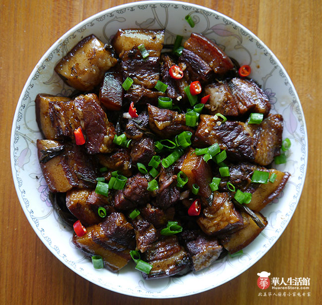 电压力锅食谱-豆角干焖五花肉
