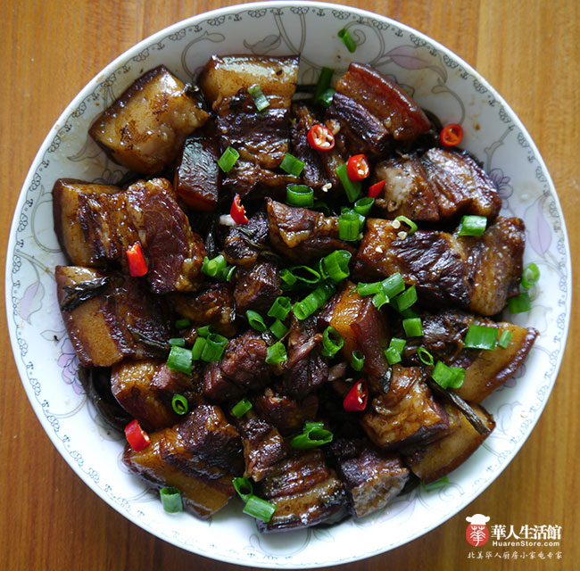 电压力锅食谱-豆角干焖五花肉10