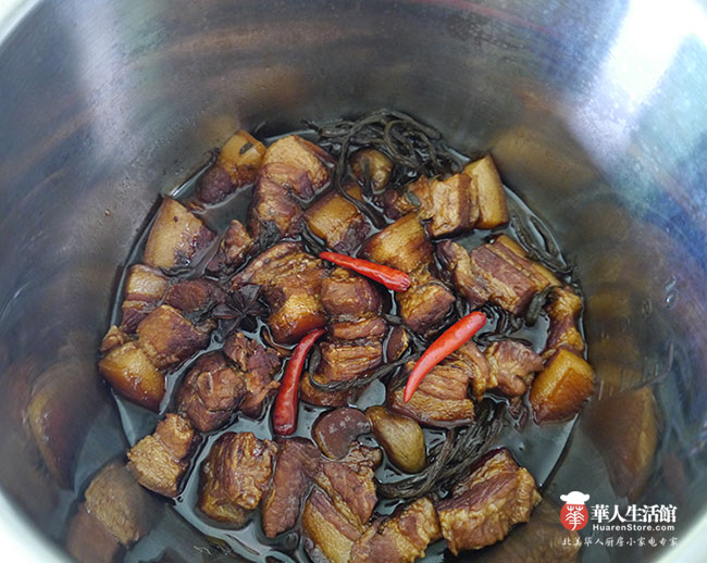电压力锅食谱-豆角干焖五花肉9