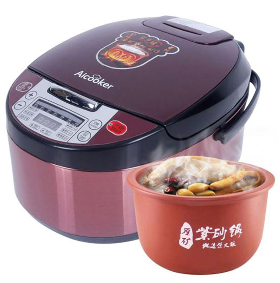美国Aicooker 120V紫砂内胆电饭煲