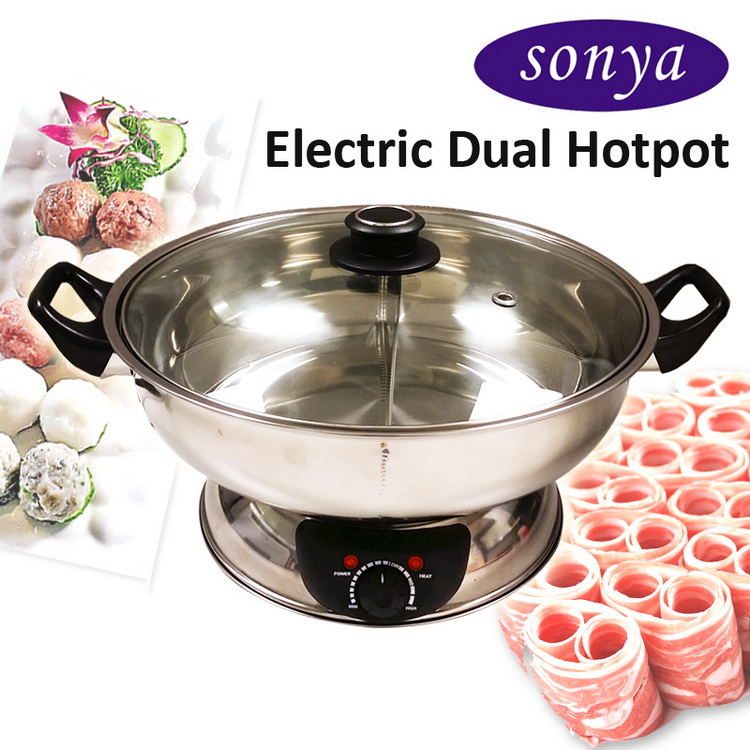 Sonya Electric Hot Pot with Stainless Steel Pot SYHS30