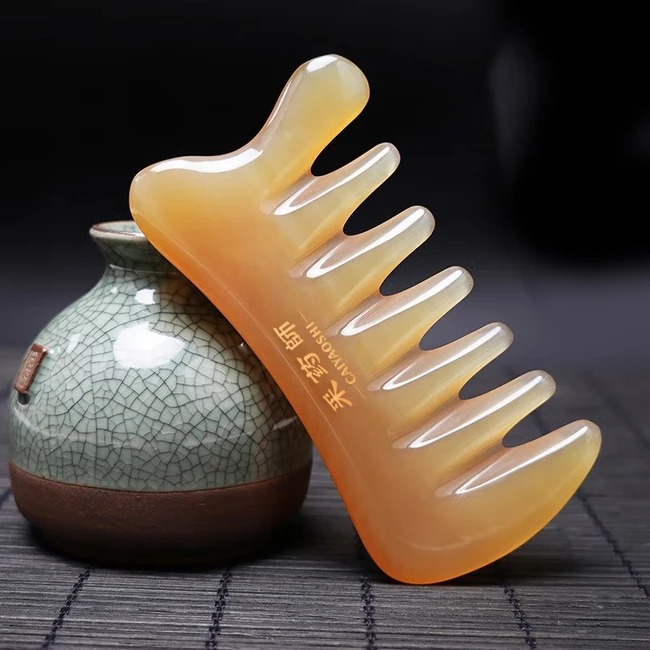采药师 头皮按摩梳牛角梳