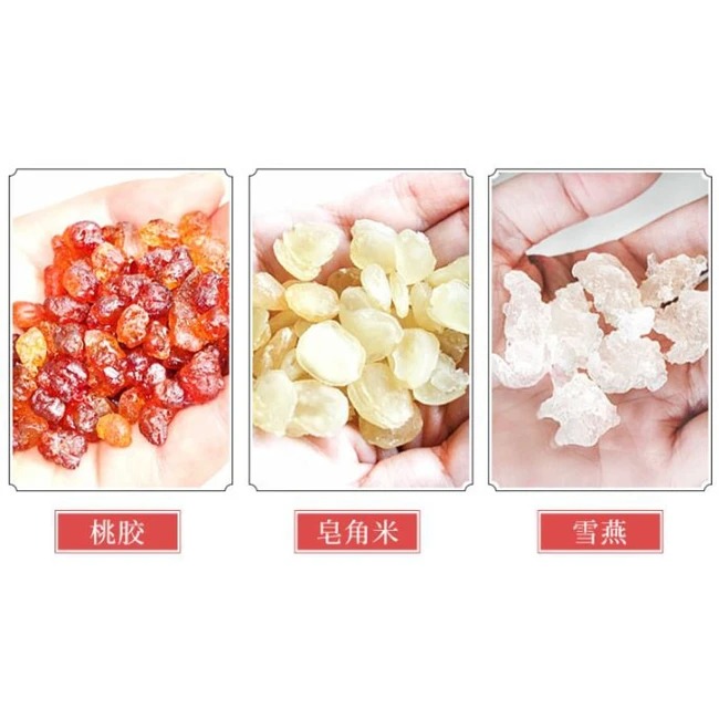 美国旭龙行 野生精品桃胶+特级皂角米+特级拉丝雪燕 0.5磅装 组合