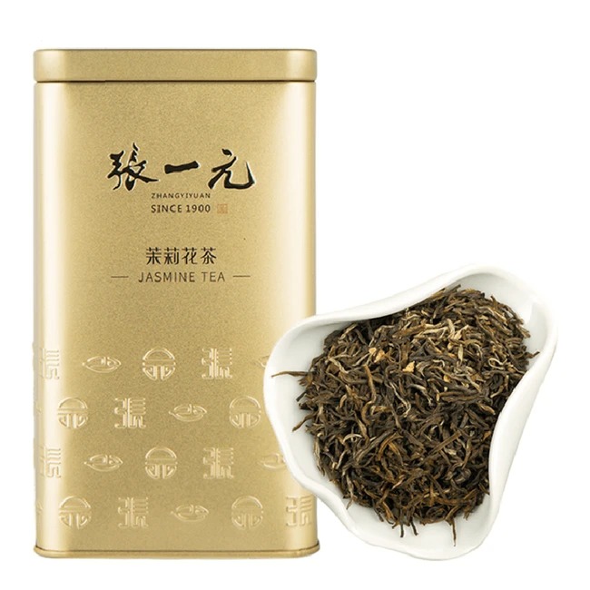 张一元 特种茉莉毛尖花茶 浓郁持久唇齿留香 金罐装 200g