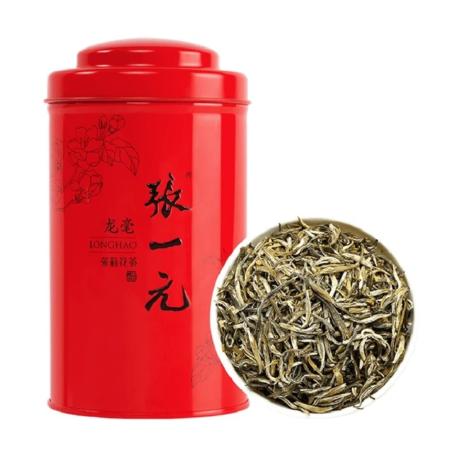 张一元 金奖茶特种茉莉龙毫 经久耐泡 肥嫩匀亮 中国红罐装 100g
