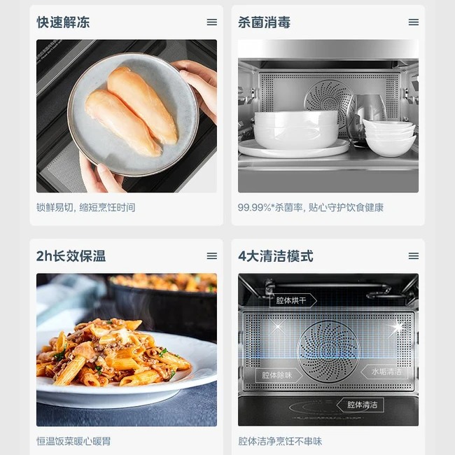 微蒸烤一体机清洁功能