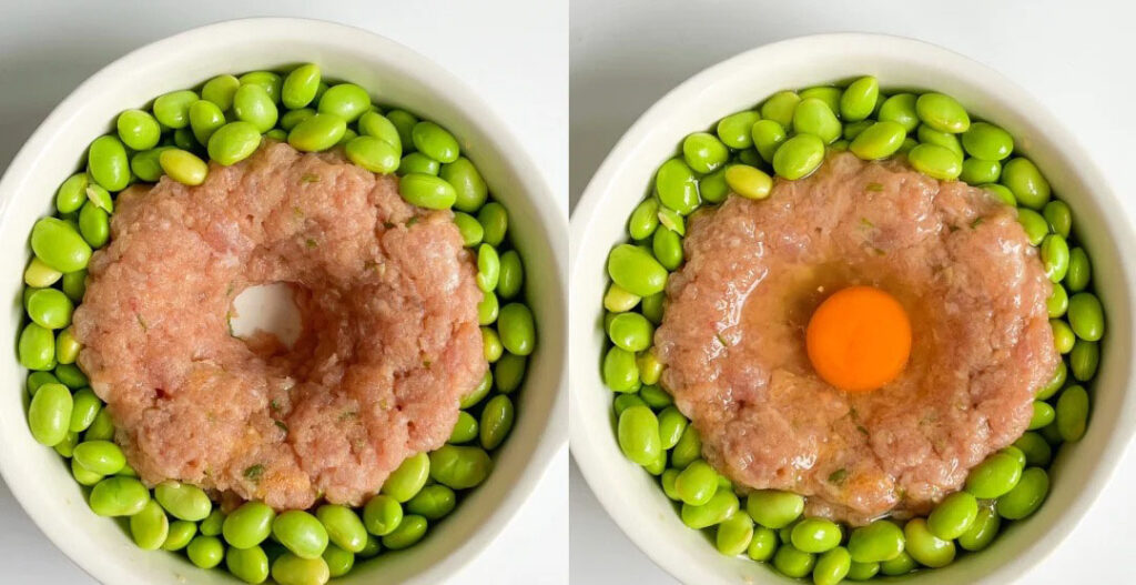 毛豆蒸肉饼