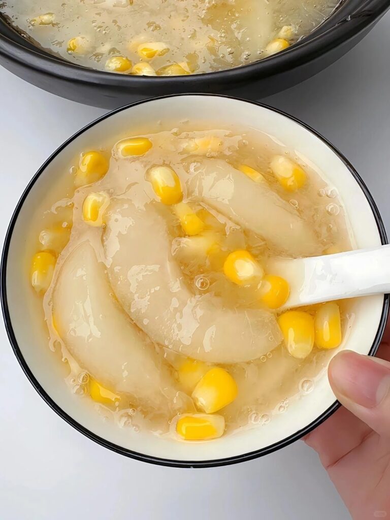 玉米雪梨银耳羹