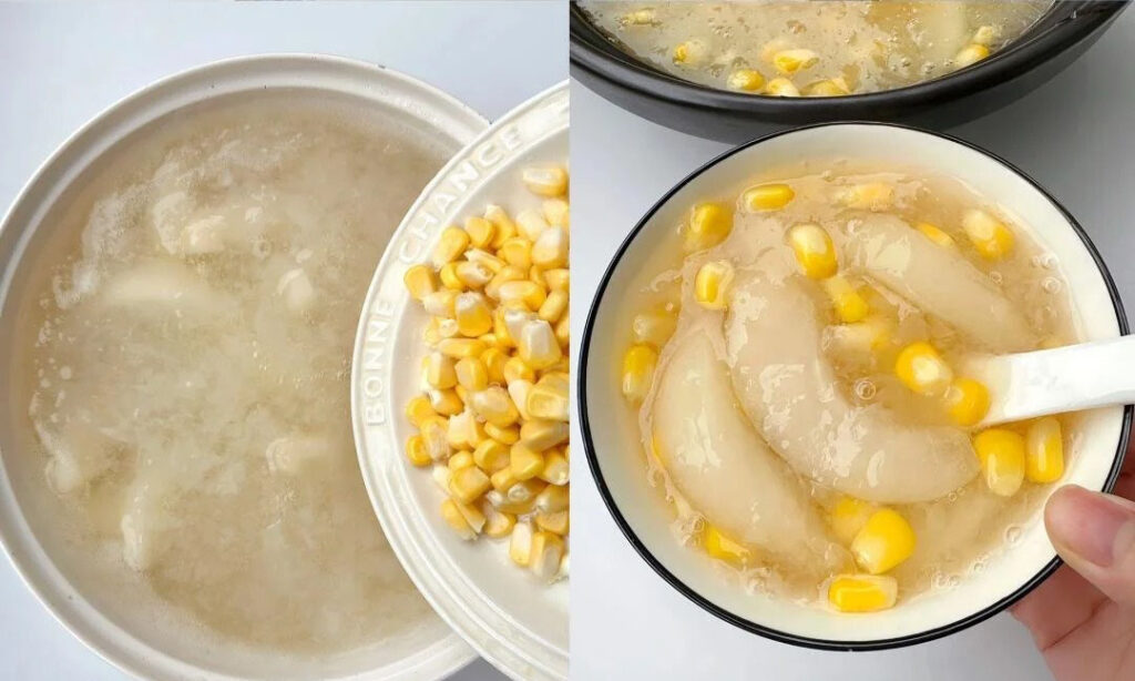 玉米雪梨银耳羹