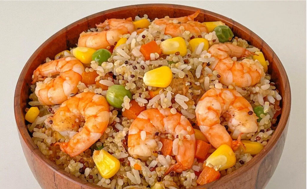 低脂虾仁藜麦焖饭