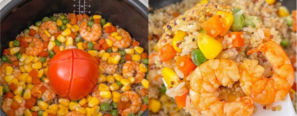 低脂虾仁藜麦焖饭