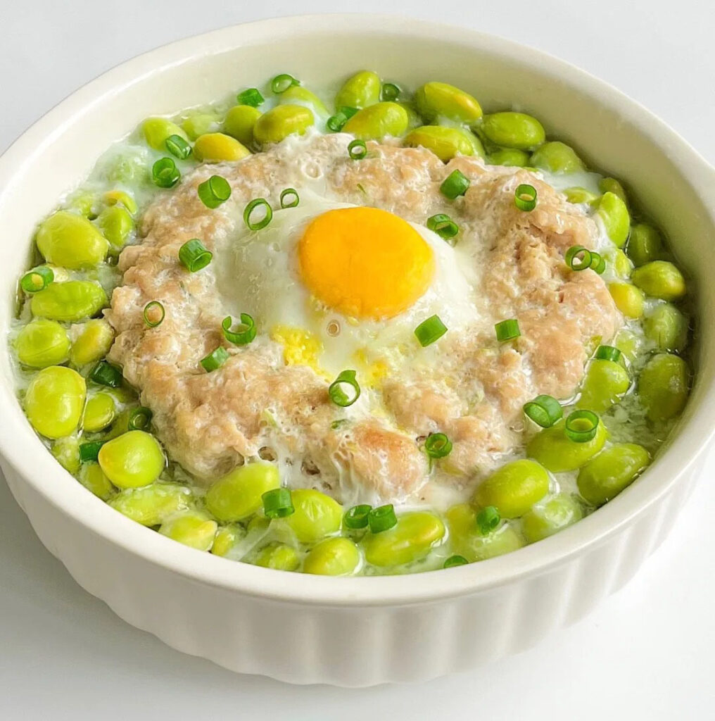 毛豆蒸肉饼