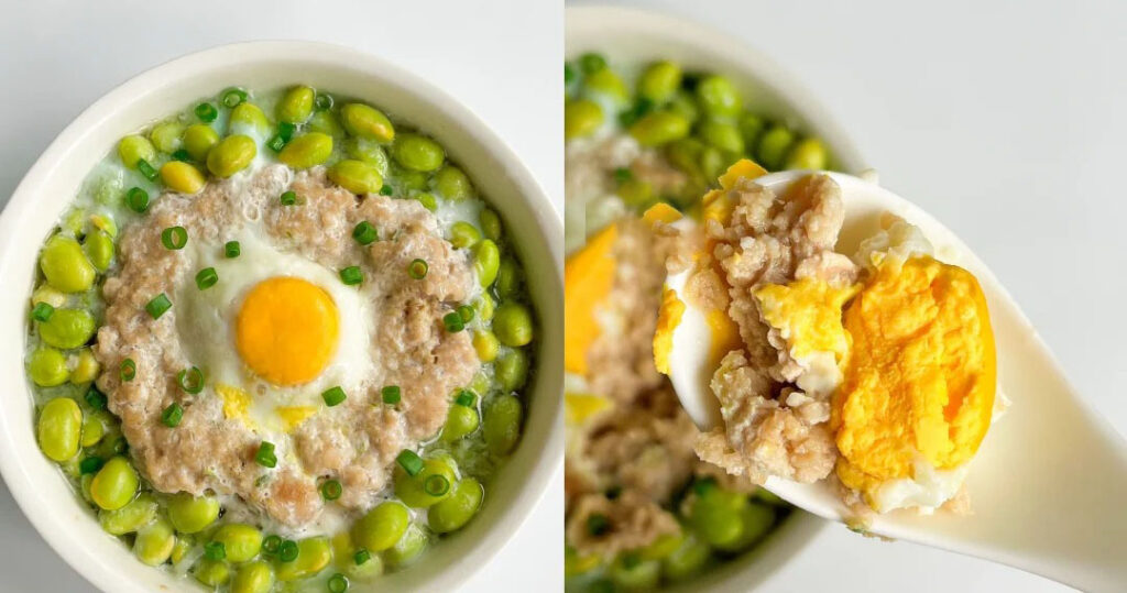 毛豆蒸肉饼