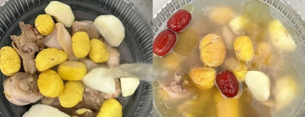 板栗马蹄鸡汤