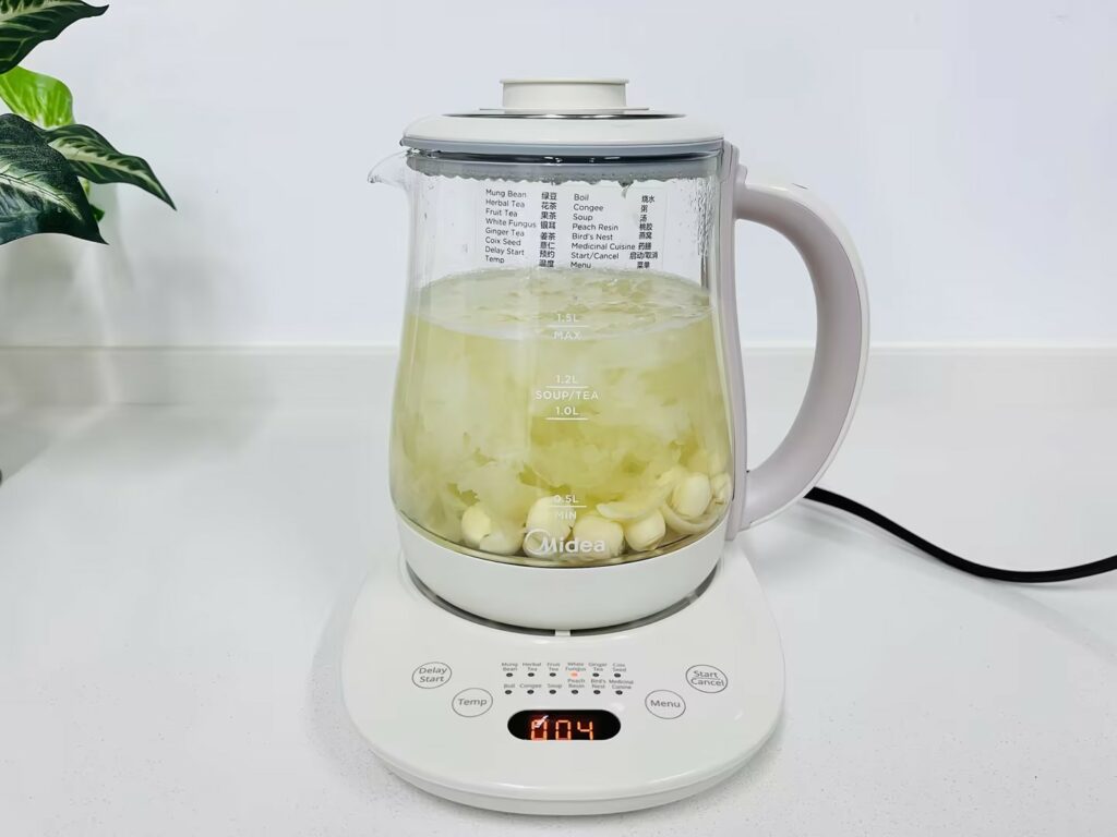 美的养生壶煮银耳出胶