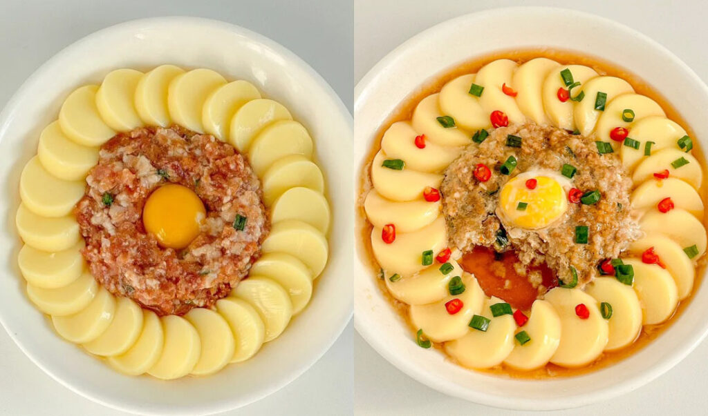 肉末豆腐蒸蛋