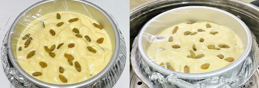 葡萄干蒸蛋糕