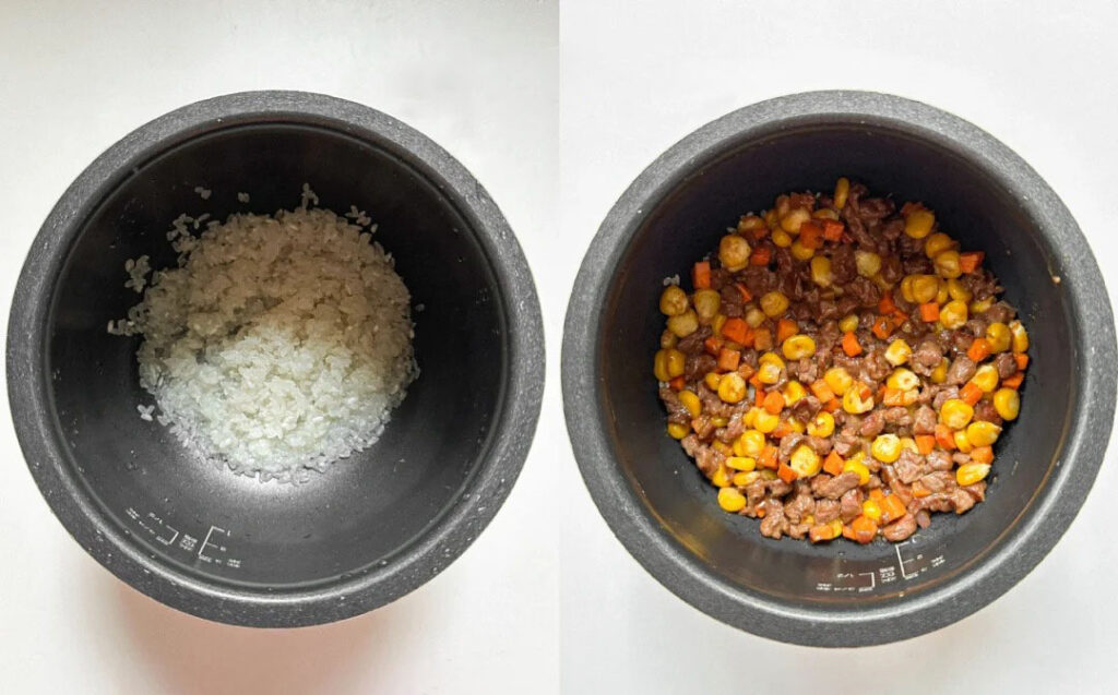 包菜牛肉焖饭