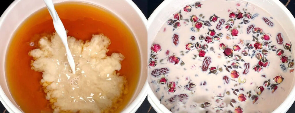 玫瑰桑葚奶茶