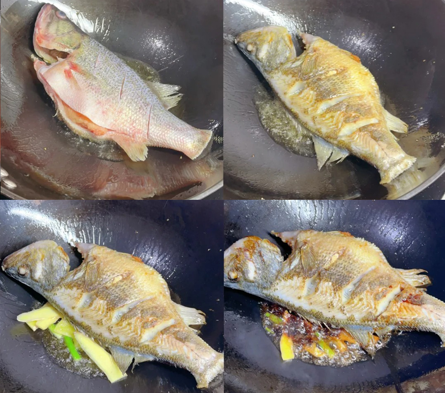 番茄焖鲈鱼