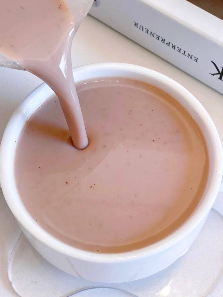 红豆玫瑰豆浆