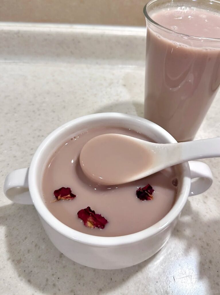 玫瑰酒酿豆浆