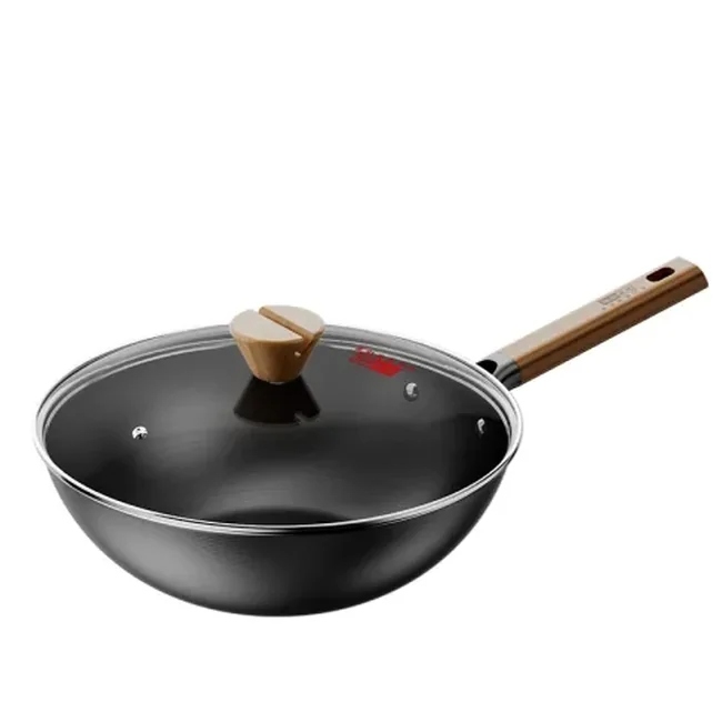 中康 第三代深氮平底炒锅 铁锅 32CM