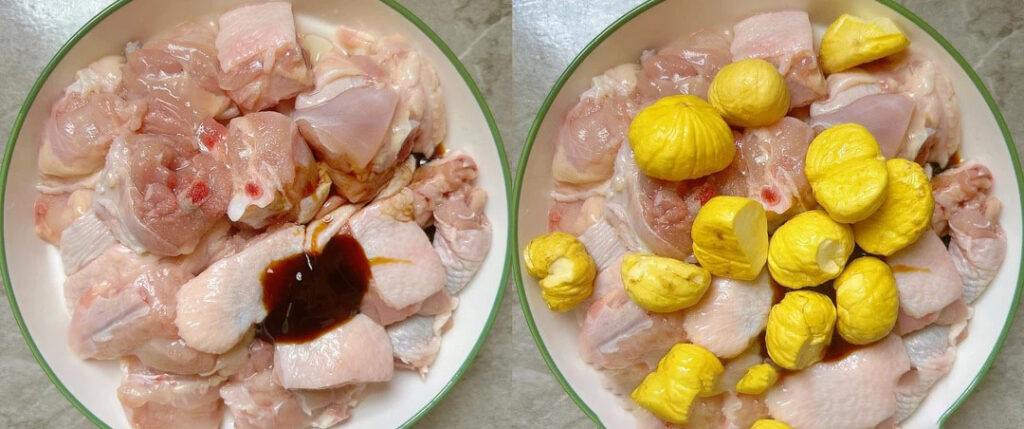 板栗蒸鸡