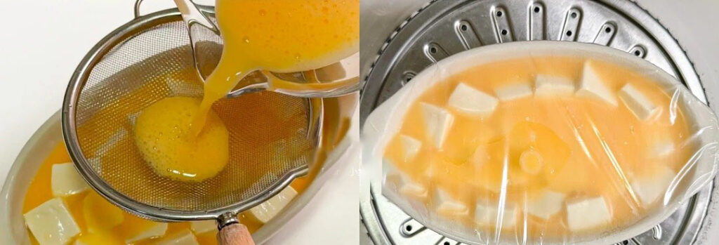 虾仁豆腐蒸蛋